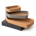 Vide-poche à trois compartiments orientables