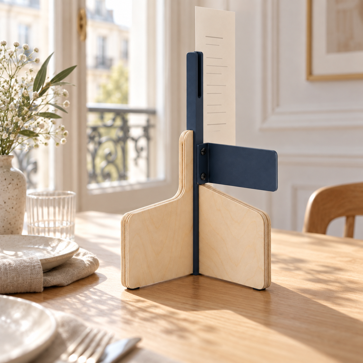 Support de menu pliable avec porte-étiquette