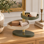 Organisateur de table à deux plateaux pivotants