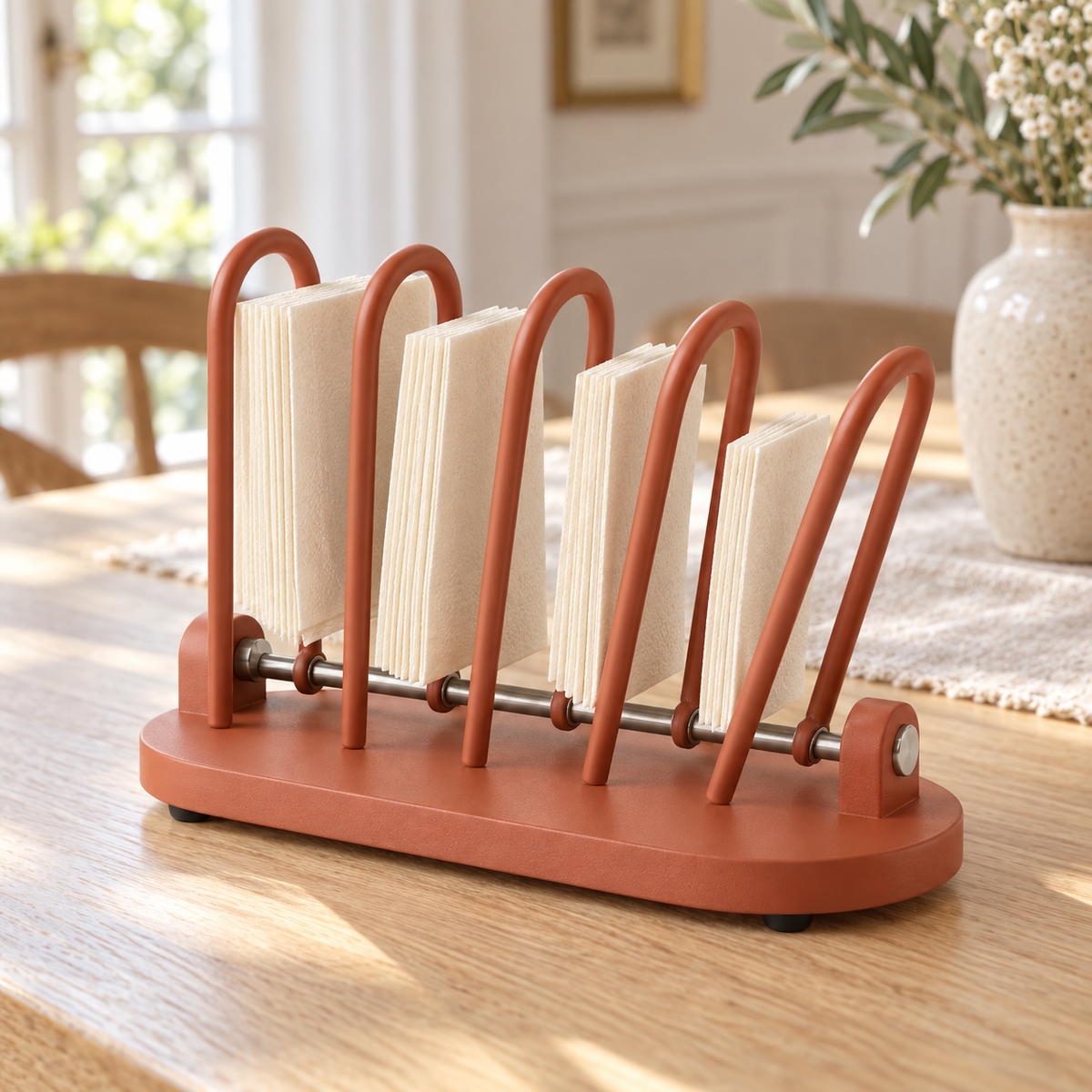 Porte-serviettes de table à séparateurs réglables