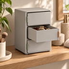 Boîte de rangement à trois tiroirs alternés