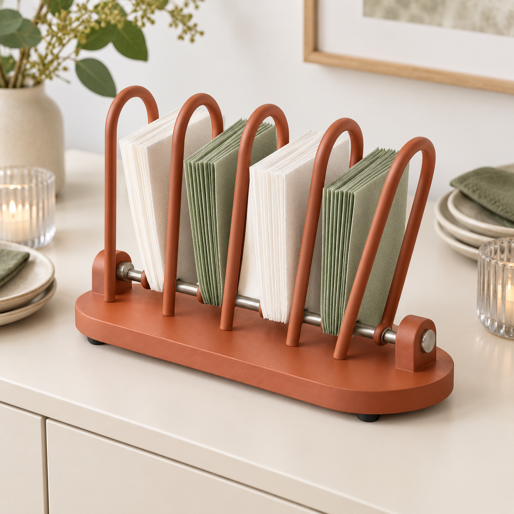 Porte-serviettes de table à séparateurs réglables