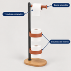 Support pour papier toilette avec espace de réserve