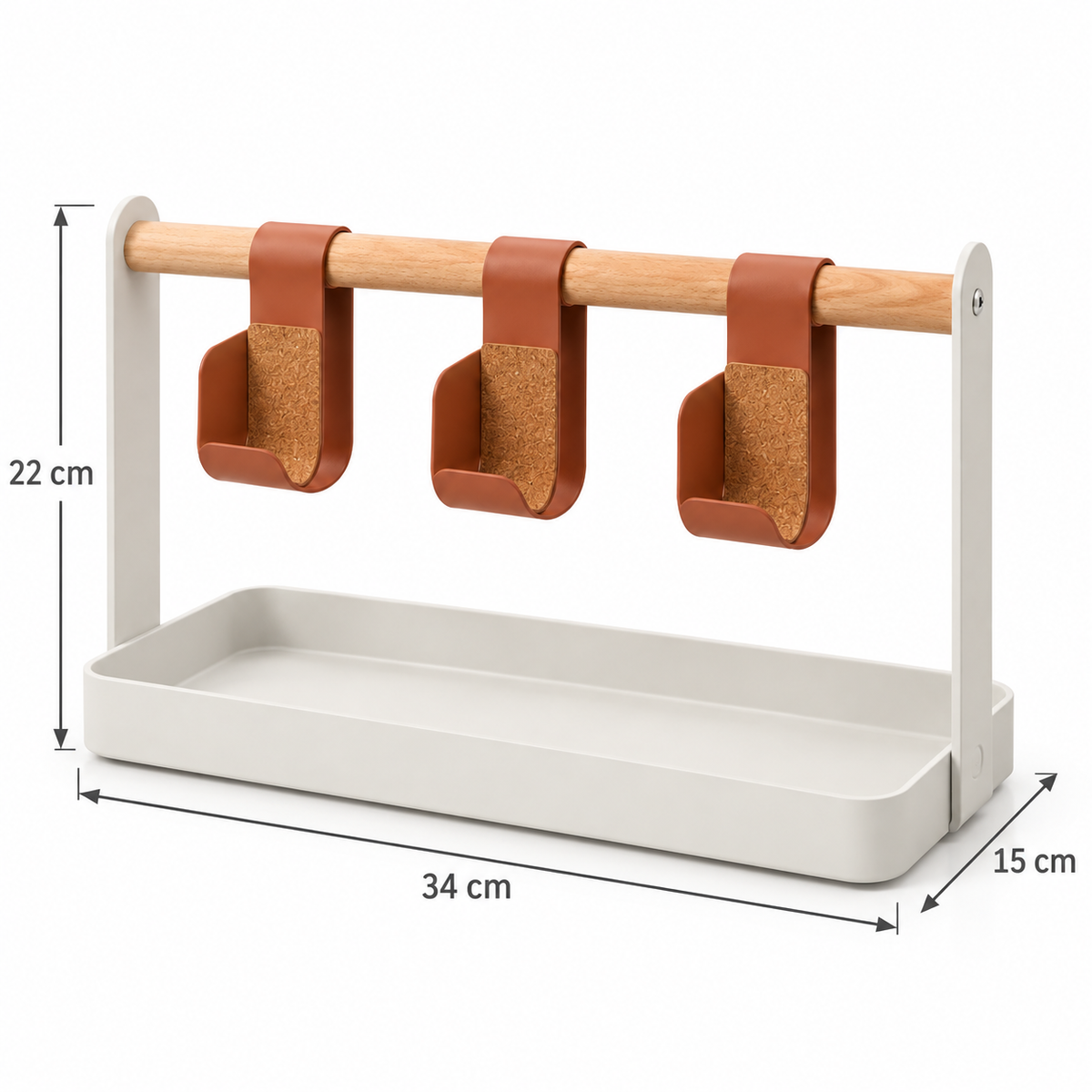 Organisateur de table avec trois supports amovibles